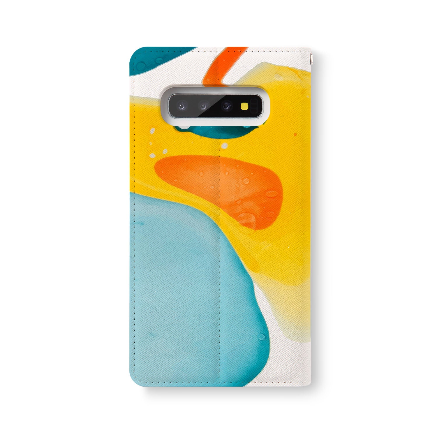 Samsung Wallet Case - Slim Abstract Watercolor Design for Galaxy S23/S22/S21 - Perfect for Everyday Use, Travel & Business