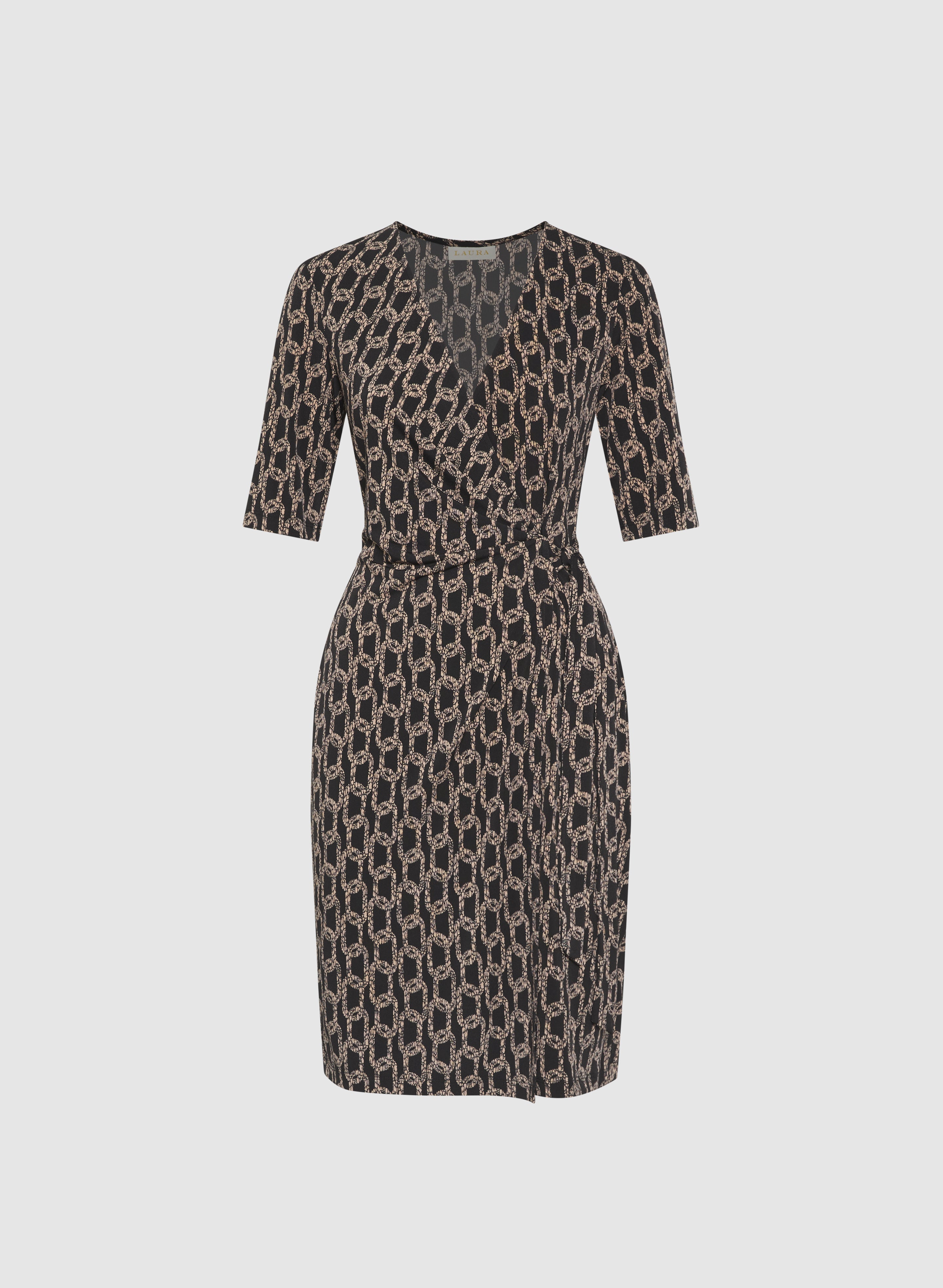 Stylish Chain Print Dress for Women - Trendy Floral Pattern Summer Dress - Perfect for Casual Outings, Beach Vacations & Date Nights