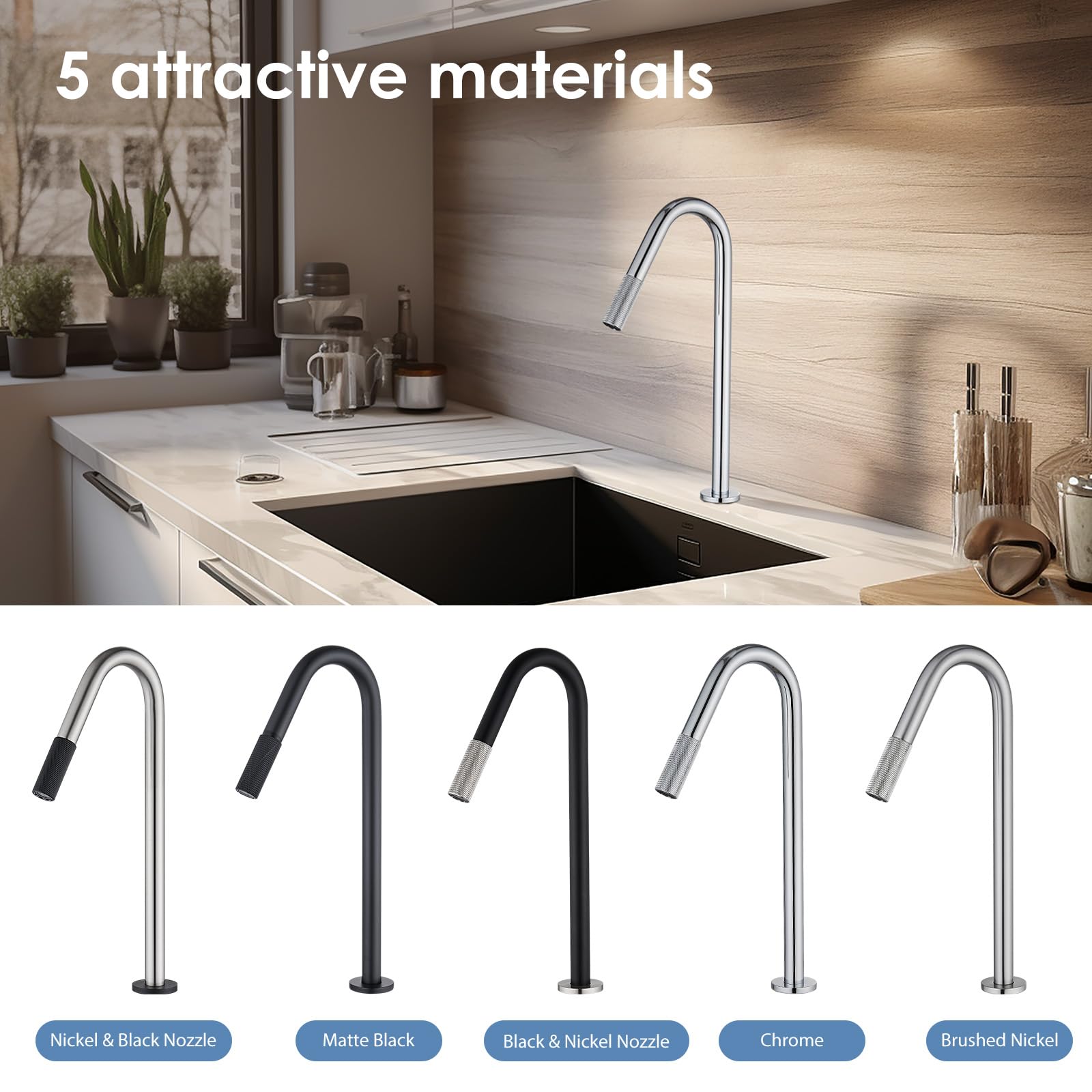 Chrome Drinking Water Purifier Faucet - RO Water Filter Tap for Kitchen Sink | Lead-Free Stainless Steel Reverse Osmosis System Faucet | Perfect for Clean Drinking Water & Cooking