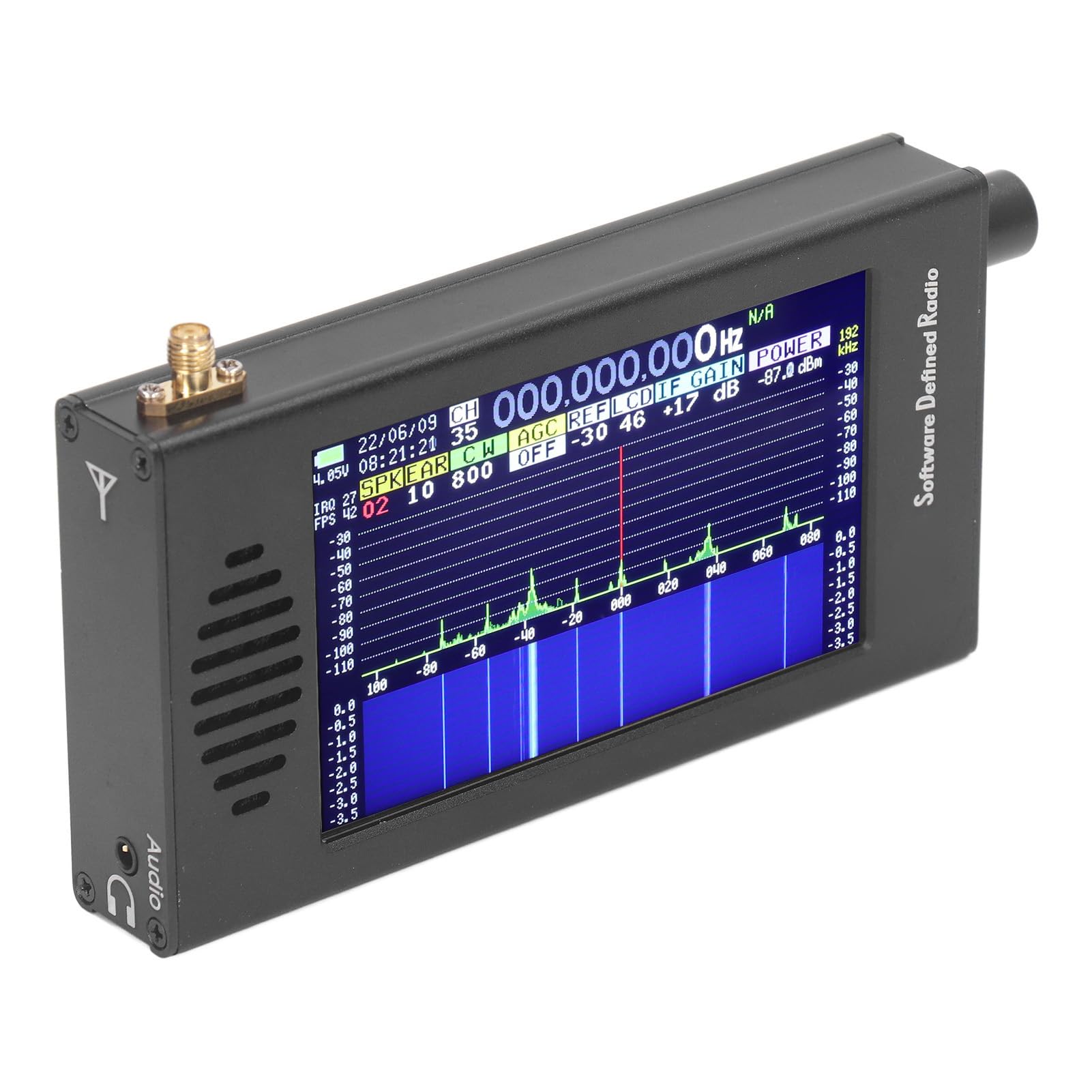 4.3 Inch Touch Screen SDR Radio Receiver - Portable FM MW SSB CW HAM Shortwave Radio with 192kHz Spectrum | Excellent Reception for Emergency, Outdoor, Travel & Hobbyist Use