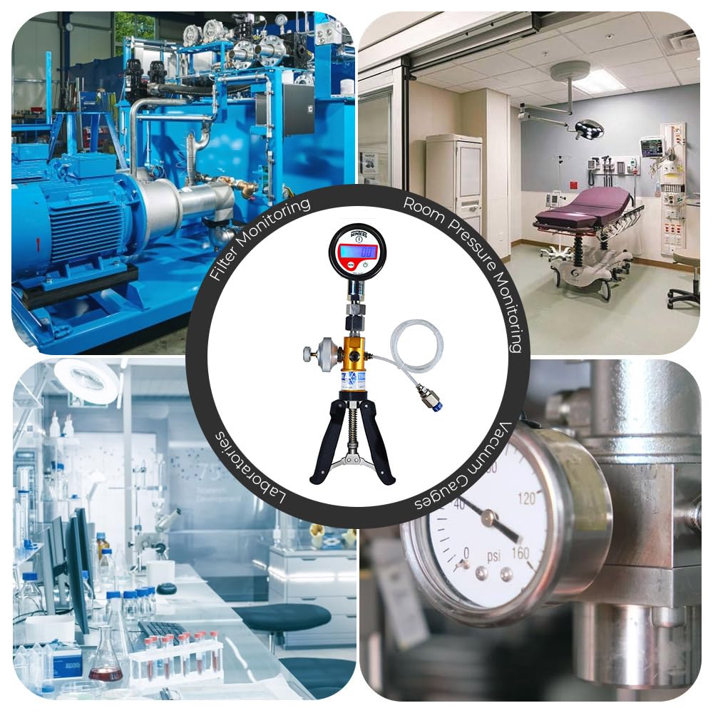 AI-DP1-2200 Hand Operated Pressure and Vacuum Pump Calibrator - Portable Field Calibration Tool for Pressure Transmitters & Gauges | Ideal for Calibration Labs, Industrial Maintenance & HVAC Systems
