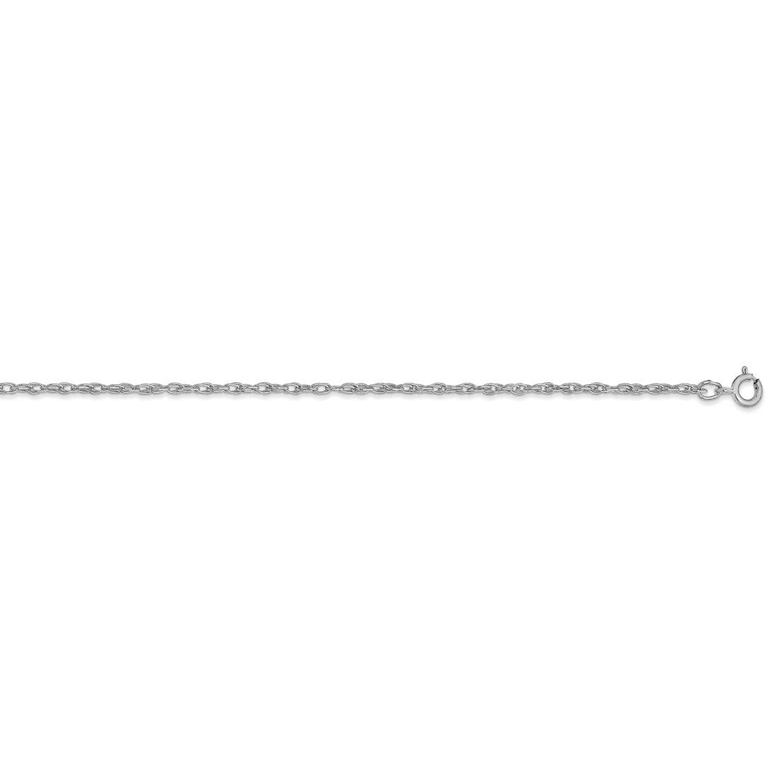 14K White Gold Thin Cable Rope Pendant Chain Necklace for Women - Elegant Layering & Everyday Jewelry Gift for Her