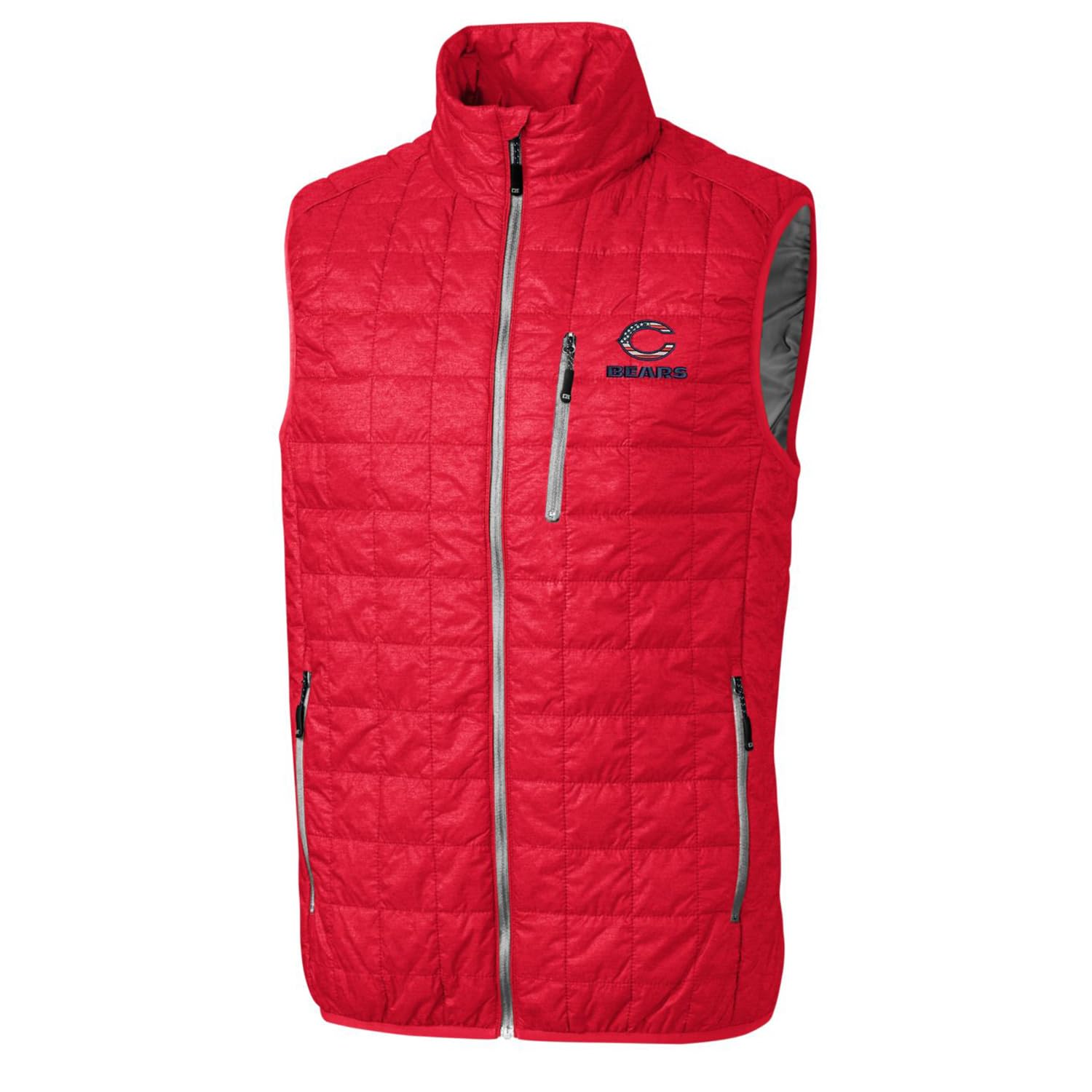 Cutter & Buck Men's NFL Americana Rainier Full-Zip Waterproof Vest - Lightweight Outdoor Sports Jacket for Football Fans & Casual Wear