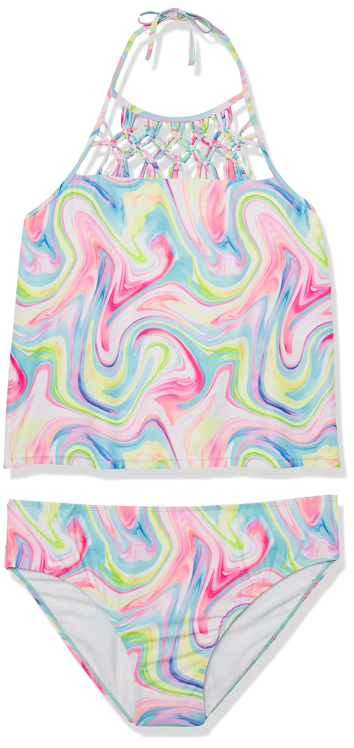 Plus Size Sugar & Jade Girls' 2-Piece Tankini - Beach & Pool Swimwear