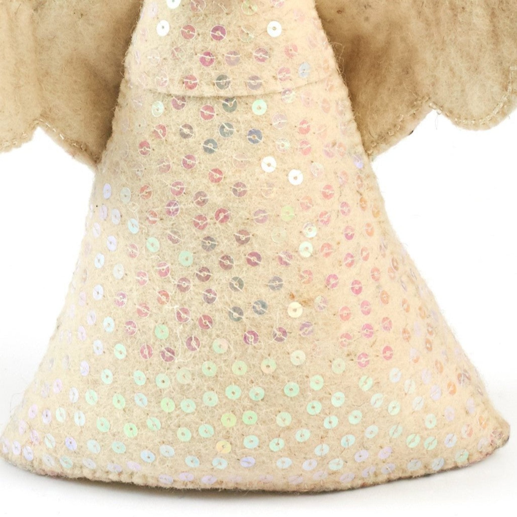 Handmade Brown Dog Angel Felt Christmas Tree Topper - Perfect for Holiday Decor, Xmas Tree Decoration & Festive Home Décor