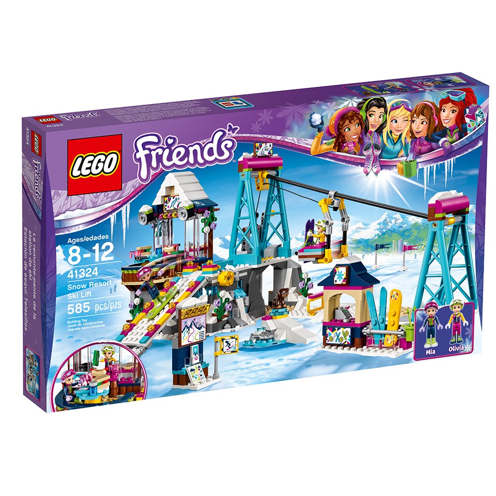 LEGO Friends Snow Resort Ski Lift 41324 Building Kit - 585 Pieces Creative Toy for Kids Ages 7+ - Perfect for Winter Themed Play, Birthday Gifts & Collectible Display