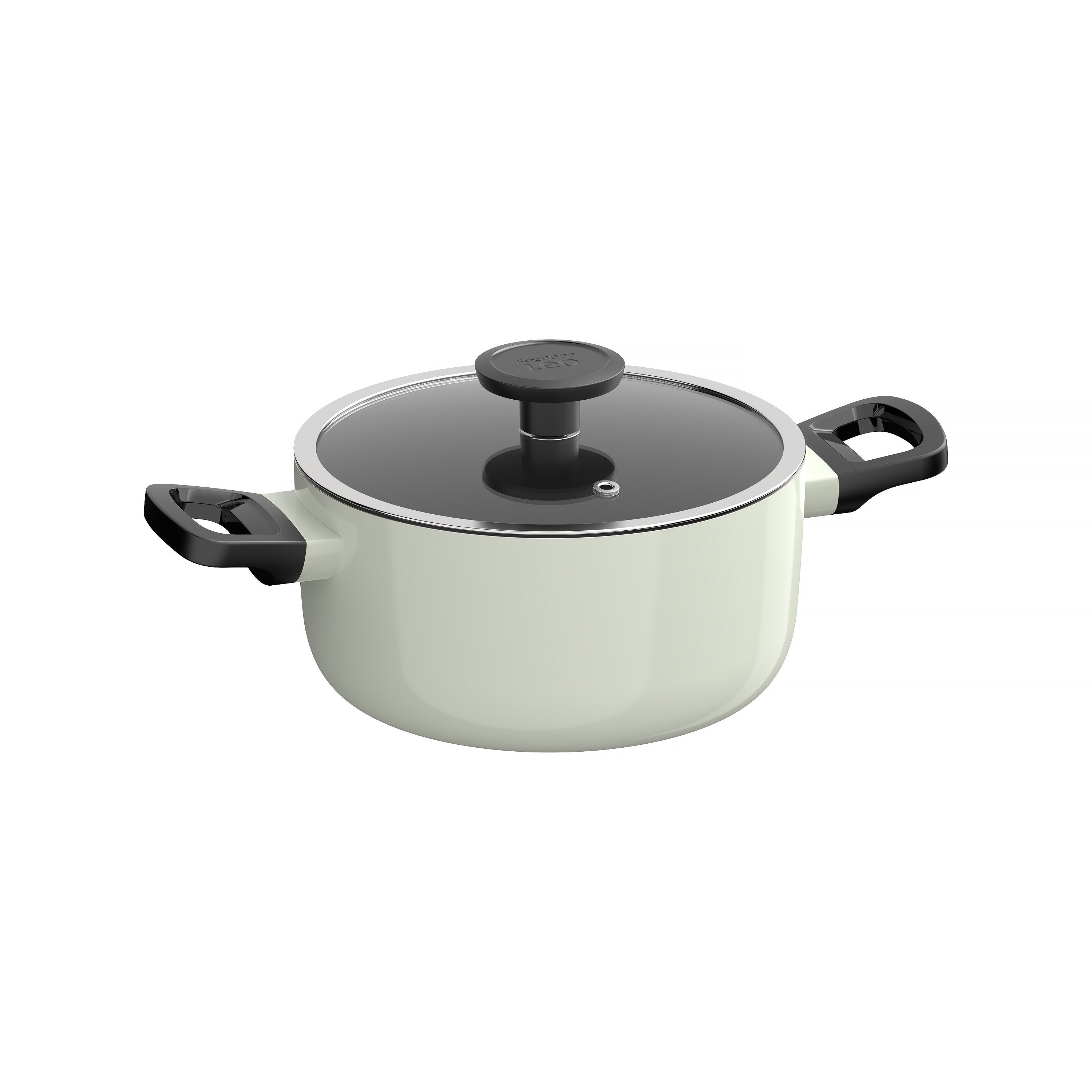BergHOFF Leo Glints 7-Piece Ceramic Nonstick Cookware Set - Eco-Friendly, Scratch-Resistant, Oven Safe to 500°F - Perfect for Sauteing, Frying & Baking (Sage Green)