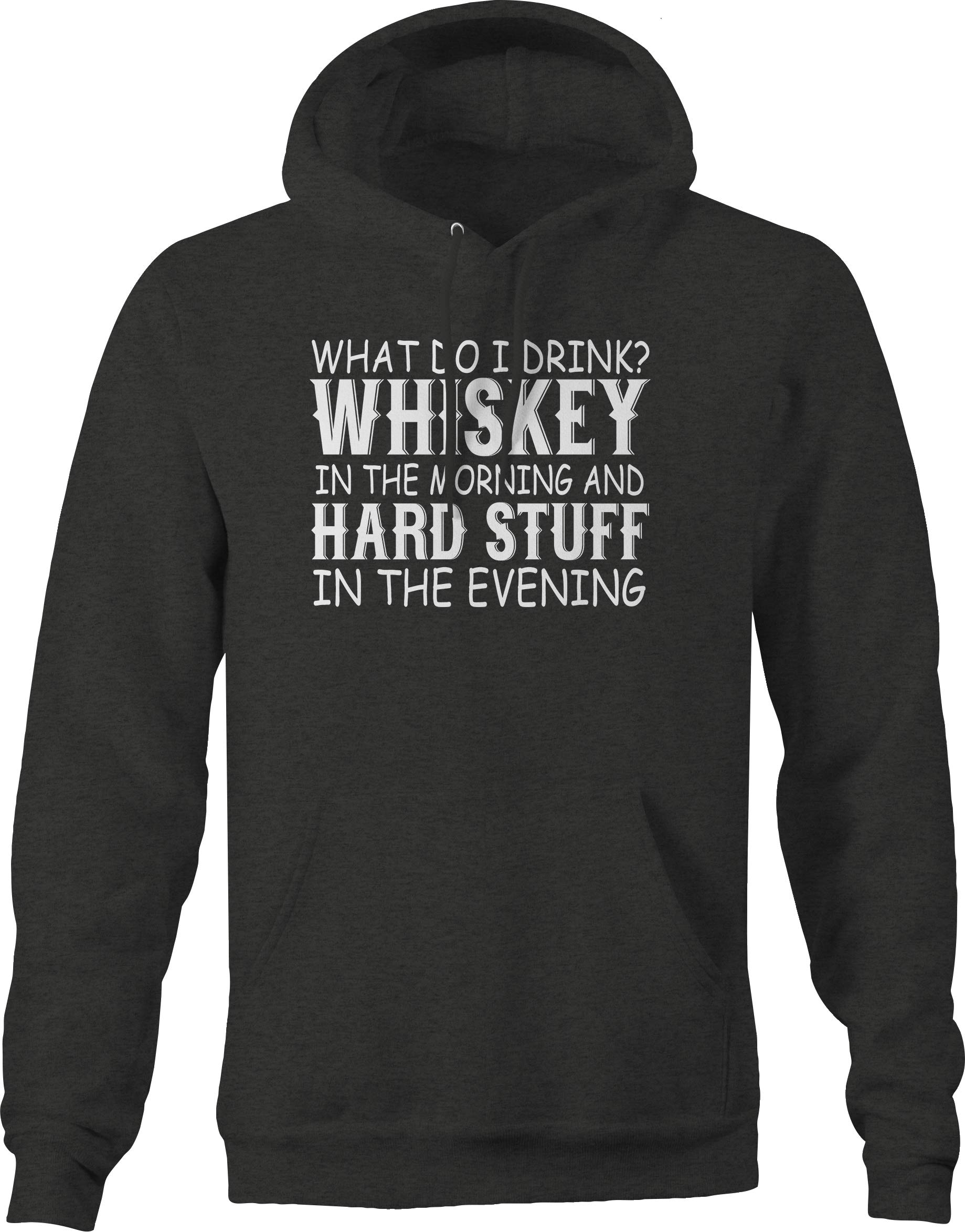 Men's Gray Hoodie - Premium Whiskey & Hard Stuff Drinking Apparel for Casual Wear & Night Out