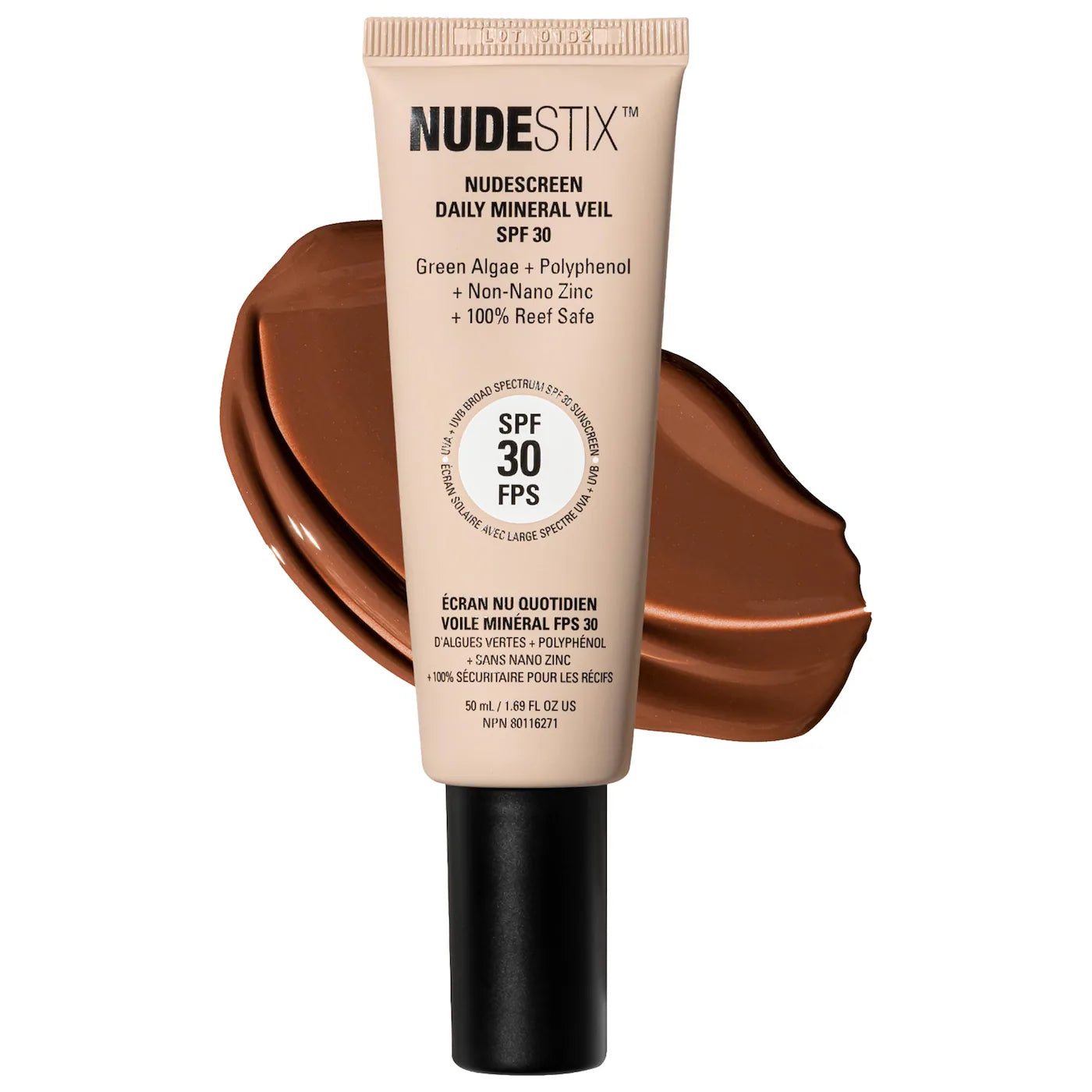 NUDESTIX Nudescreen Daily Mineral Face Veil SPF 30 - Lightweight Sunscreen for Daily Protection, Vegan & Cruelty-Free (Multiple Shades) - Perfect for Beach, Outdoor Activities & Everyday Wear