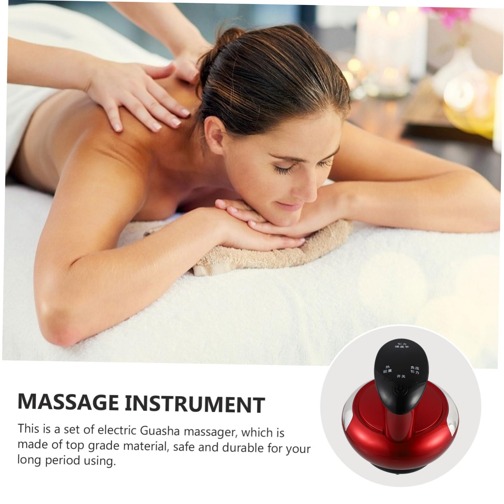 Beaupretty Electric Body Scraper Tool Set - ABS Red Massager for Back Pain Relief & Muscle Relaxation | Perfect for Home Spa, Fitness Recovery, and Beauty Therapy