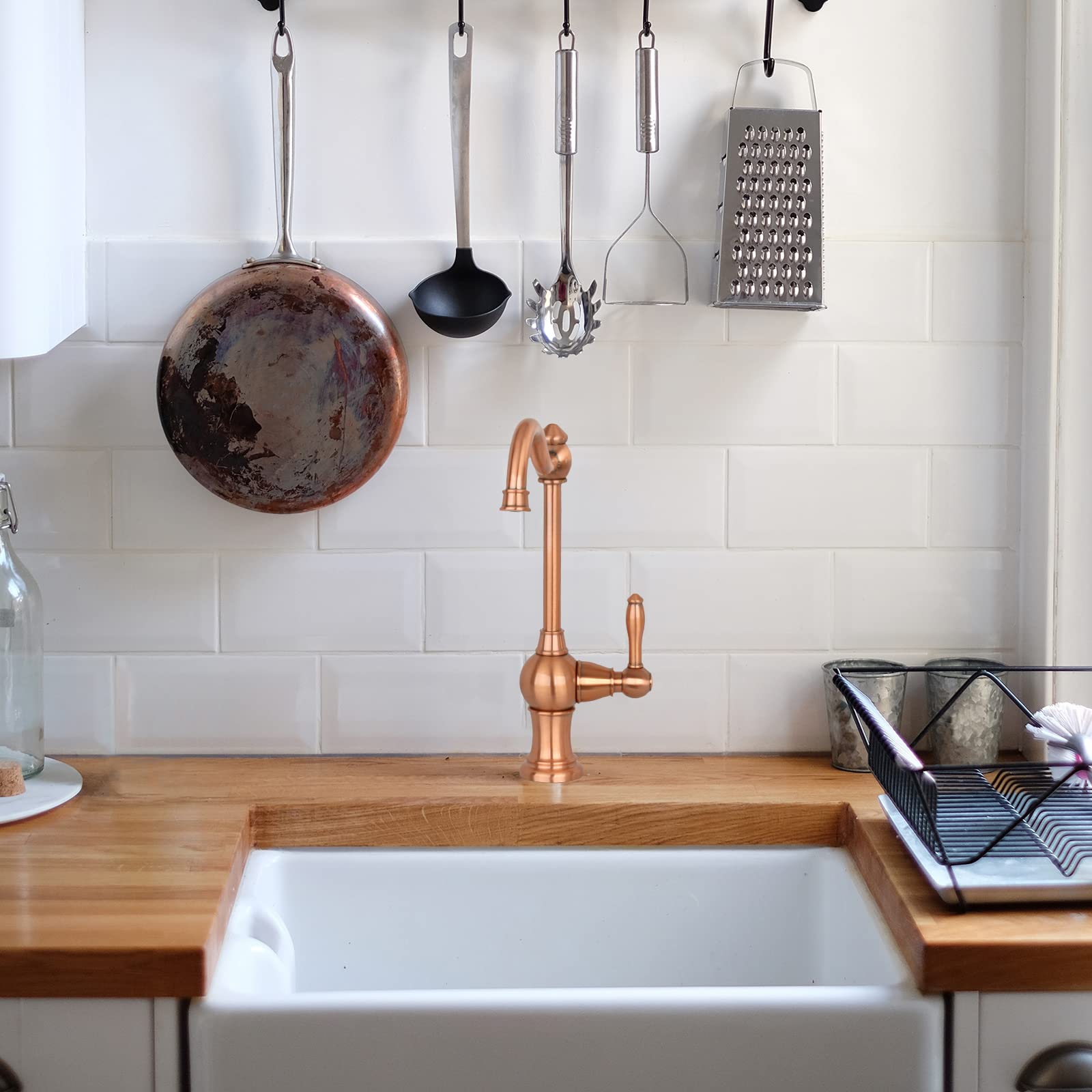 **Akicon Copper Kitchen Water Filter Faucet - 100% Lead-Free Brass Body, Fits Most Reverse Osmosis & Water Filtration Systems (Non-Air Gap, Cold Water Only) - Perfect for Clean Drinking Water in Homes & Offices**