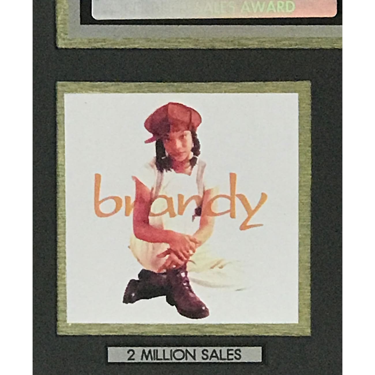 Brandy Debut RIAA 2x Multi Platinum Album Award - Certified Music Collectible for Display & Memorabilia - Perfect for Music Fans, Award Shows & Home Decor