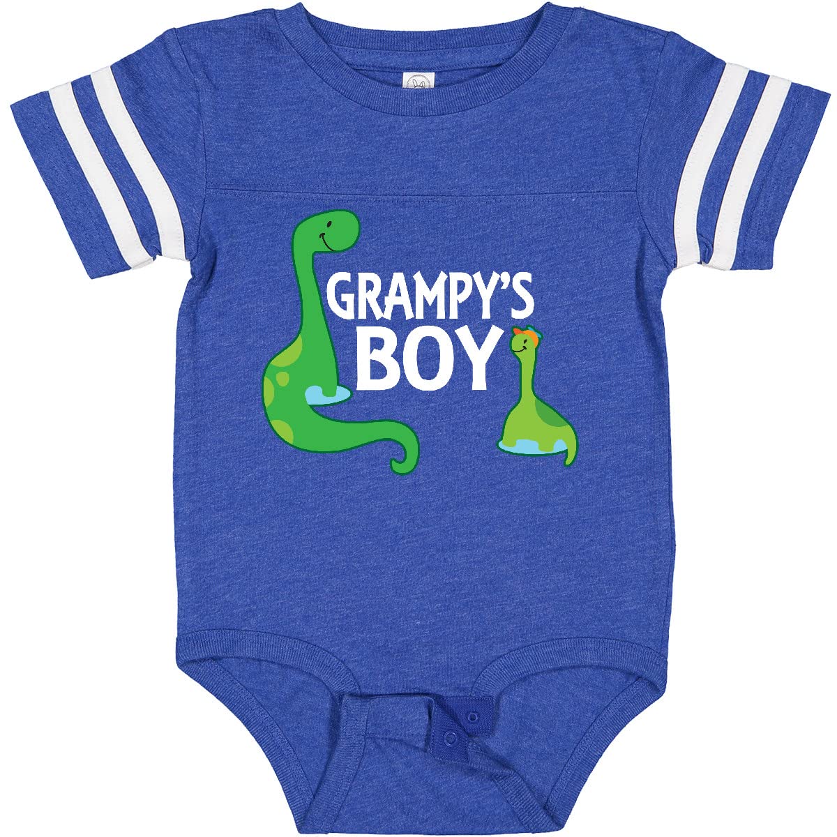 Inktastic Grampy's Boy Grandson Dinosaur Baby Bodysuit - Cute Dinosaur Print Onesie for Toddlers & Infants - Perfect for Playtime, Family Photos & Gifts