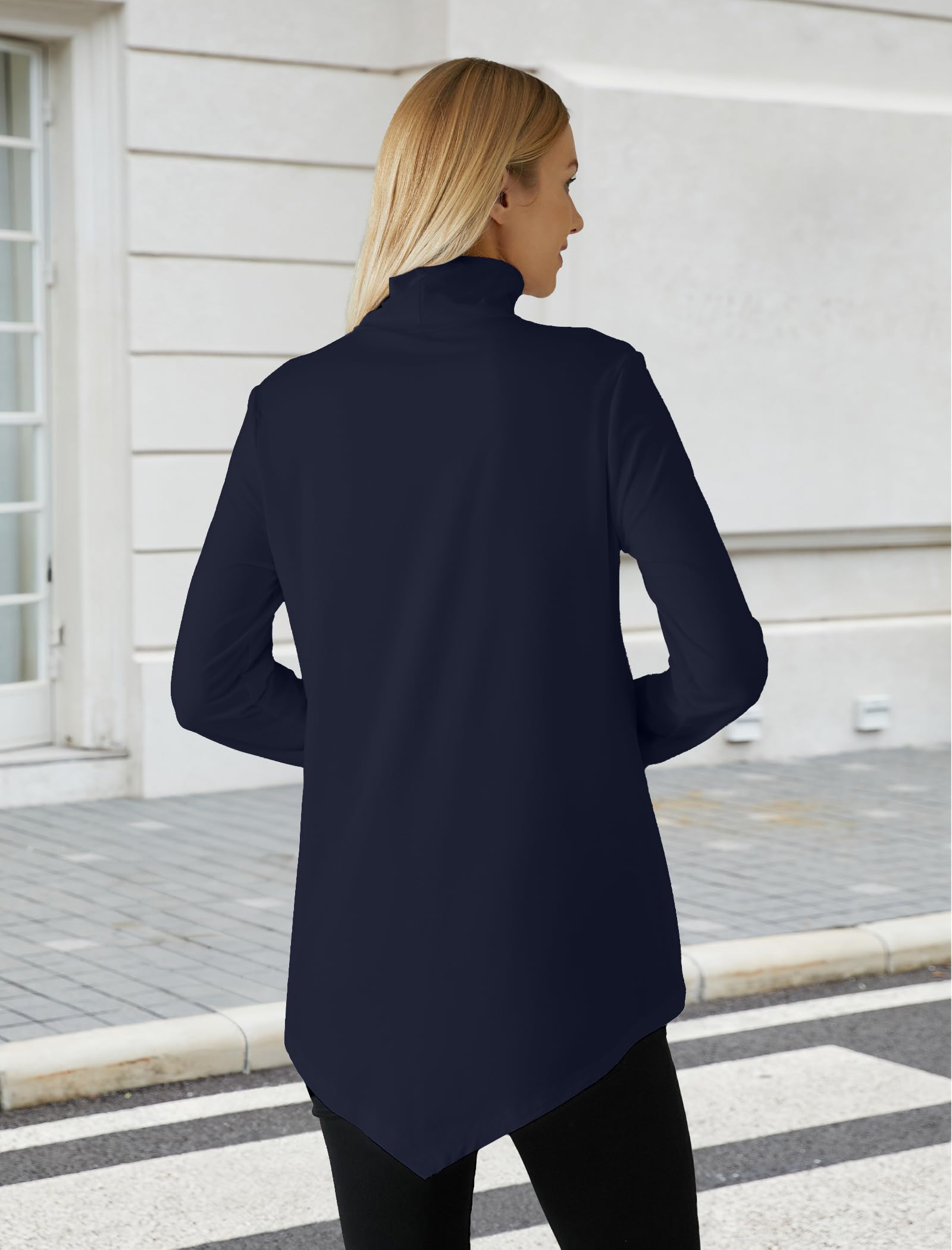 JUSTFASHIONNOW Women's Turtle Neck Long Sleeve Tunic Tops - Fall Casual Dressy Blouse to Wear with Leggings | Office Wear, Weekend Outfits & Autumn Layering 2025