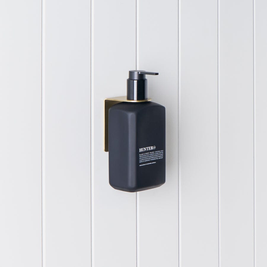 Brushed Brass Soap Bottle Holder - Elegant Bathroom Organizer for Liquid Soap Dispensers | Perfect for Kitchen, Bathroom, and Vanity Countertops
