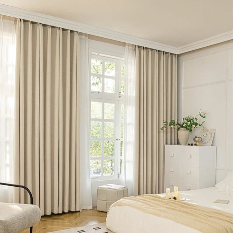 Holly Chenille Embossed Floral Blackout Curtains for Bedroom - Custom Size Thermal Insulated Window Drapes for Living Room & Nursery