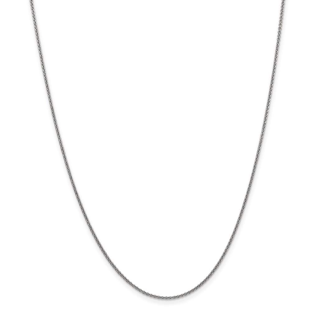 14K White Gold 1.5mm Solid Cable Chain Necklace for Women - Dainty & Durable Everyday Jewelry, Perfect for Layering, Gift Giving & Special Occasions