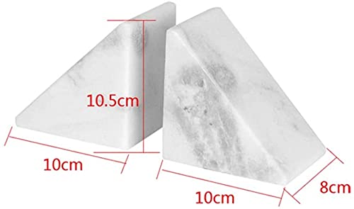 Farmhouse Marble Bookends for Shelves - Rustic Home Decor for Living Room, Study & Office - Heavy Duty Book Holder for DIY Bookshelf Organization & Decoration - Perfect for Home, Office & Gift Giving