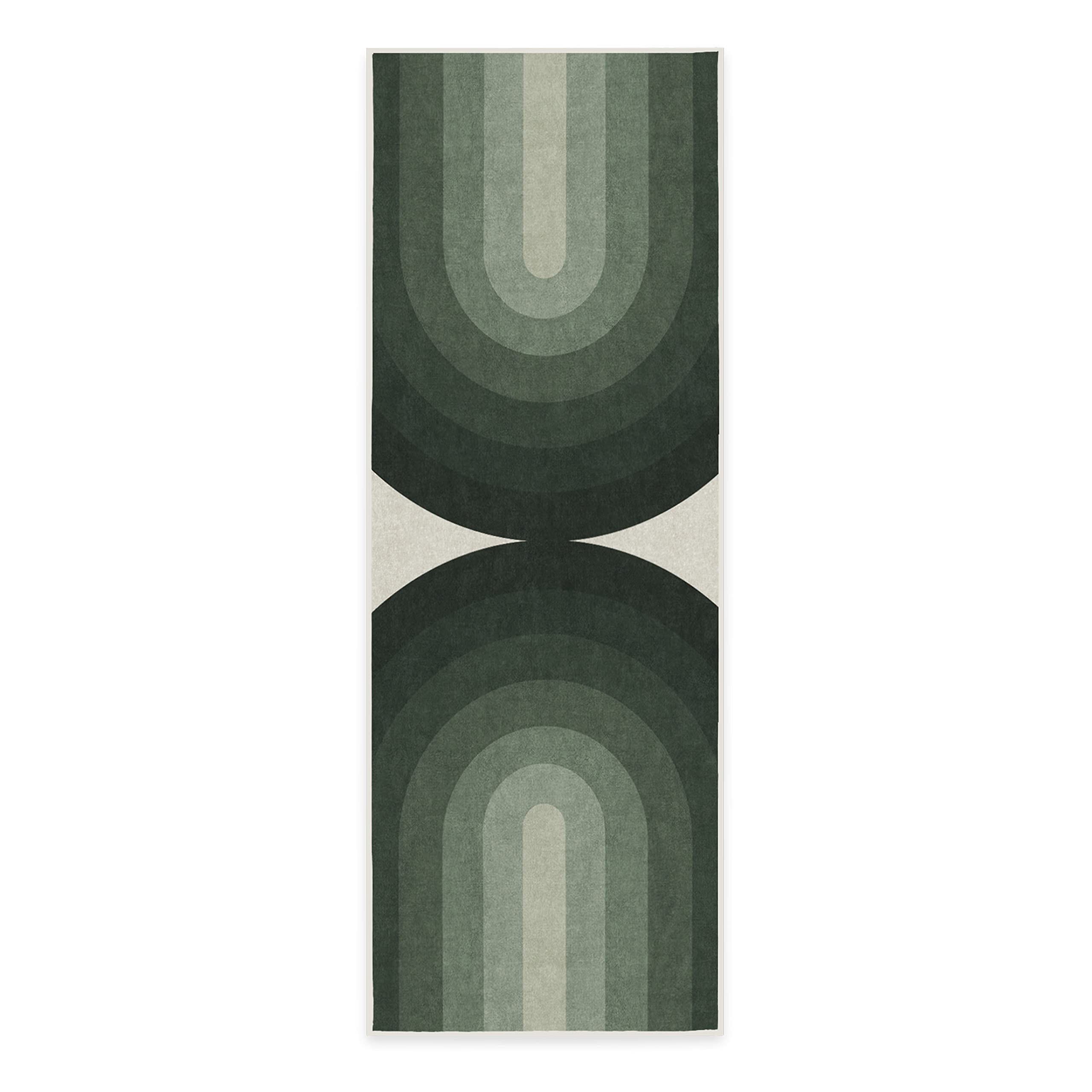 Ruggable Washable 2x7 Runner Rug - Absida Sage | Non-Slip Premium Hallway, Kitchen, Entryway Rug | Machine Washable Runner for Living Room, Bedroom & Office | Perfect for High-Traffic Areas & Pet-Friendly Homes