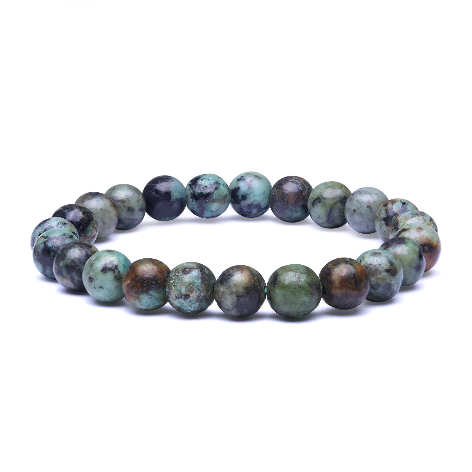 CANDYFANCY 8mm Natural Stone Beaded Stretch Bracelet for Women & Men - Spiritual Healing Energy Jewelry - Perfect for Yoga, Meditation & Everyday Wear