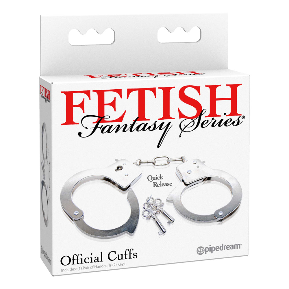 Fetish Fantasy Series Official Metal Handcuffs - Premium BDSM Restraints for Couples, Role Play & Bondage - Perfect for Bedroom Fun, Spicing Up Relationships & Adult Playtime