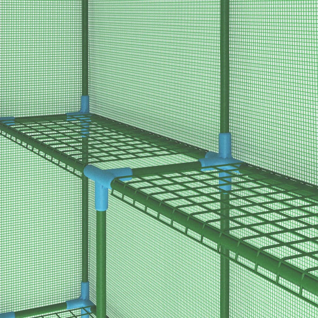 Sturdy Steel Pipe Frame Greenhouse with Shelves - 56.3