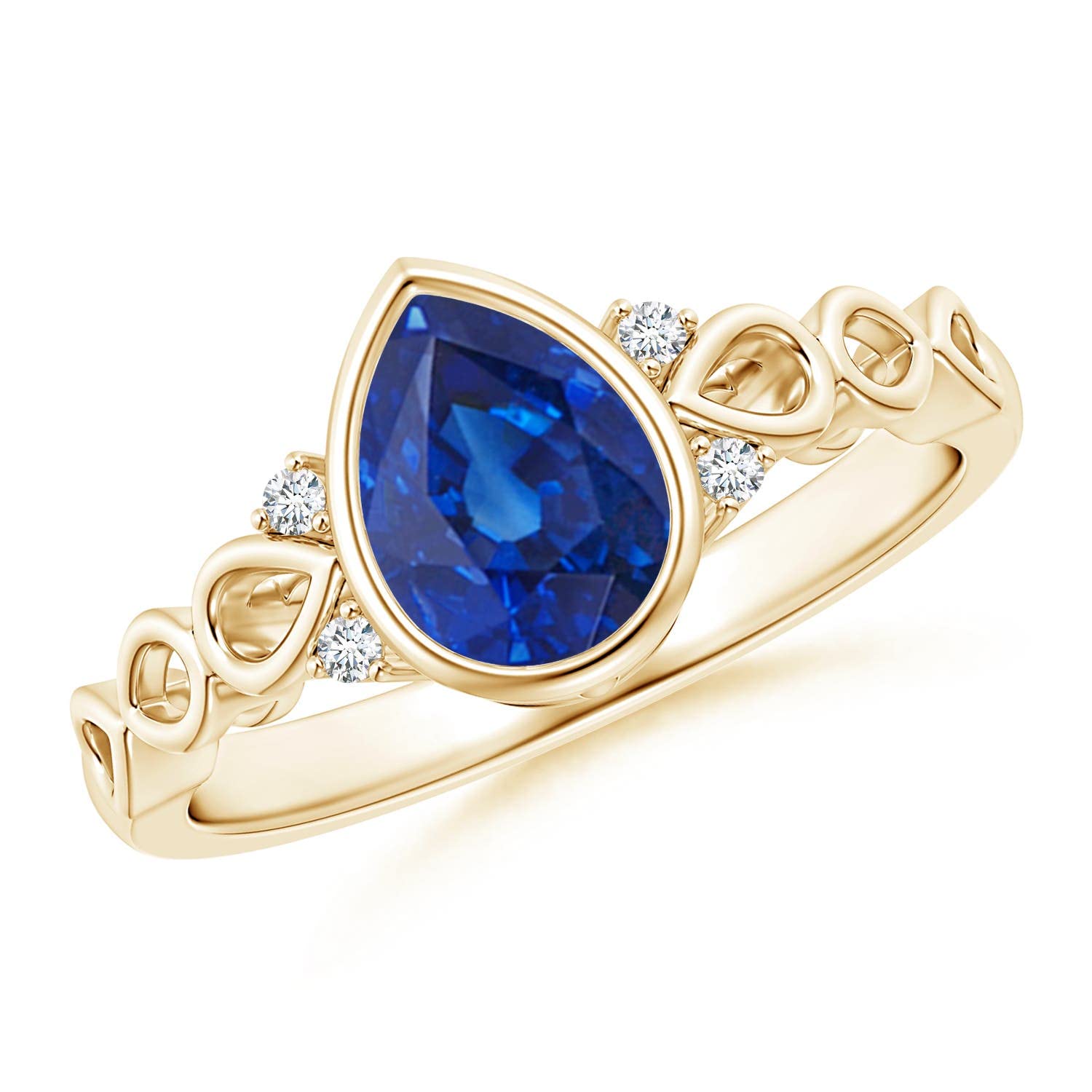 Angara Natural Blue Sapphire Solitaire Ring for Women & Girls in 14K Solid Gold or Platinum | September Birthstone Jewelry Gift for Her | Birthday, Wedding, Anniversary & Engagement Rings | Perfect for Everyday Wear, Special Occasions & Gift Giving