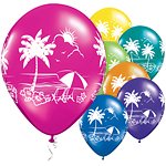 Luau Balloons for Hawaiian Party Decorations - 8 Count Latex Balloons for Tropical Themed Events, Birthday Parties, and Beach Celebrations