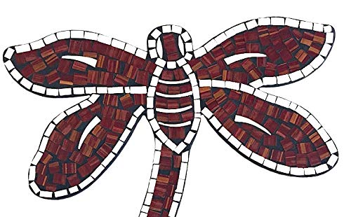 OMA Dragonfly Wall Decor - Handcrafted Mosaic Glass Dragonfly Sculpture Art for Home & Office - Unique Gift Idea for Nature Lovers, Housewarming, Wedding Decor
