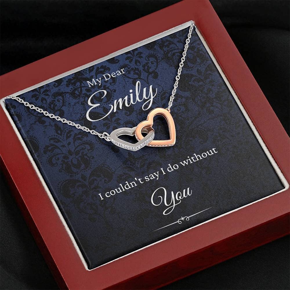 Personalized Heart Necklace - Handmade Bridesmaid Gift for Weddings & Proposals