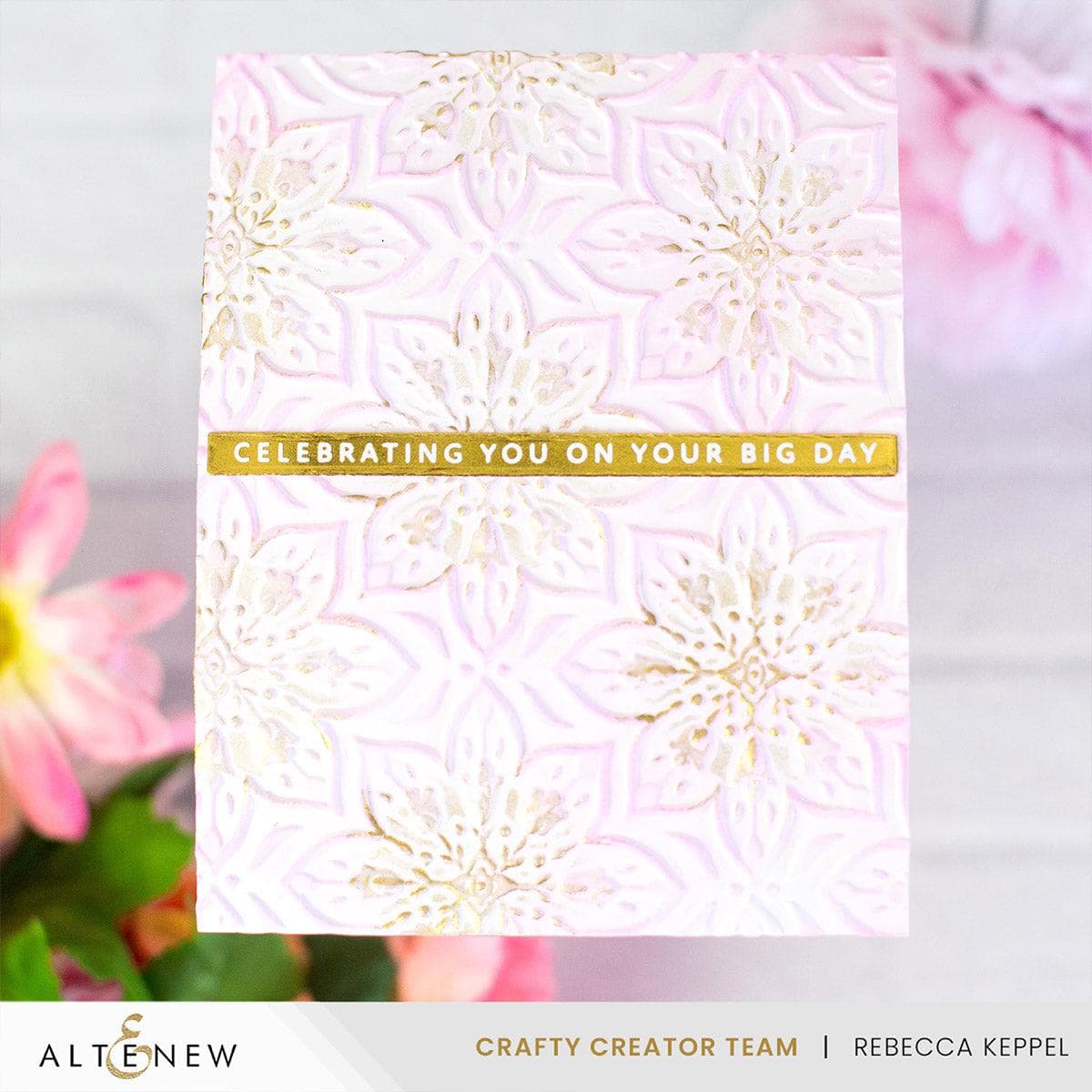 Blooming Doily Charm 3D Embossing Folder for Card Making - DIY Scrapbooking & Paper Crafting Supplies