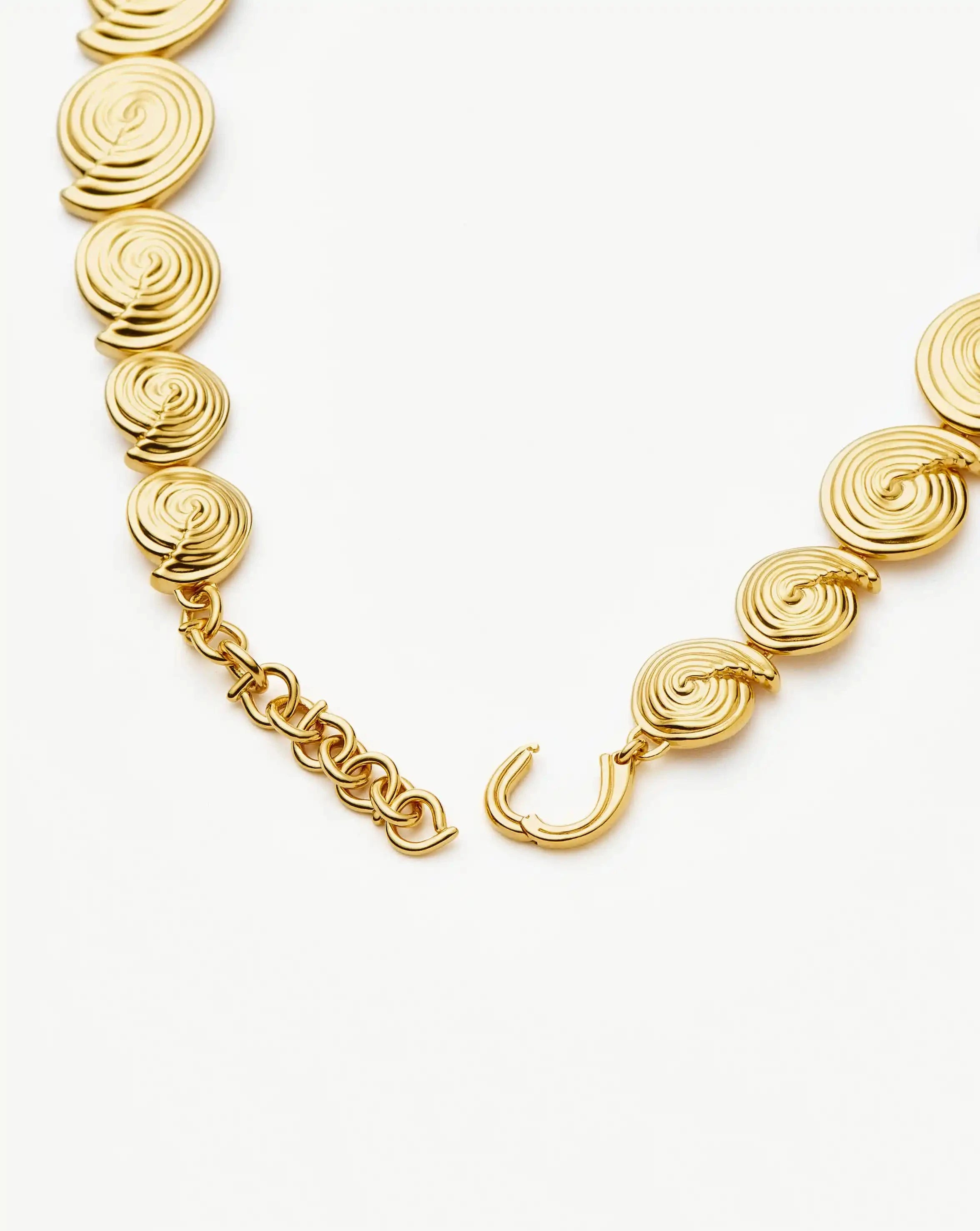 18k Gold Plated Spiral Statement Chain Necklace for Women - Elegant Layered Jewelry Gift for Birthday, Anniversary & Special Occasions