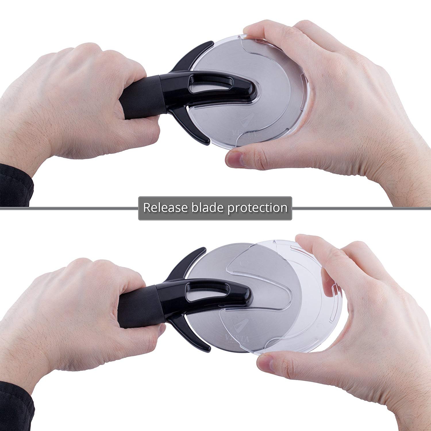 Premium Professional Pizza Cutter Wheel - Sharp Stainless Steel Blade & Ergonomic Non-Slip Handle - Perfect for Cutting Pizza, Pies, Waffles, Cookies & Dough - Ideal for Home Kitchens, Restaurants & Pizza Parties