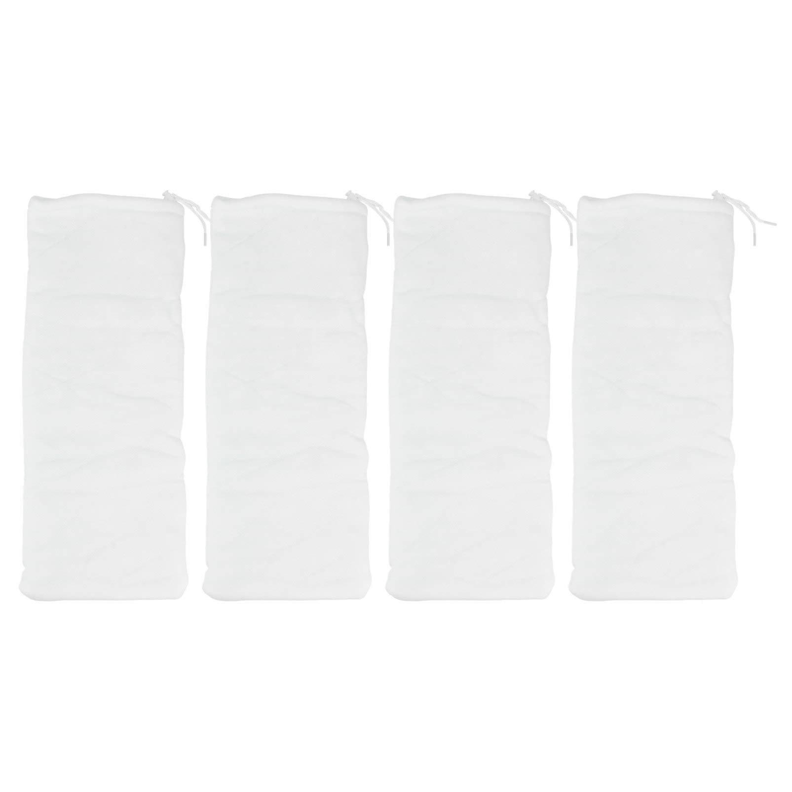 POPETPOP 4-Pack Aquarium Mesh Media Filter Bags - High Flow Fish Tank Charcoal Filter Bags for Freshwater & Saltwater Tanks - Perfect for Chemical Filtration, Carbon Media, and Bio Balls in Reef & Planted Aquariums