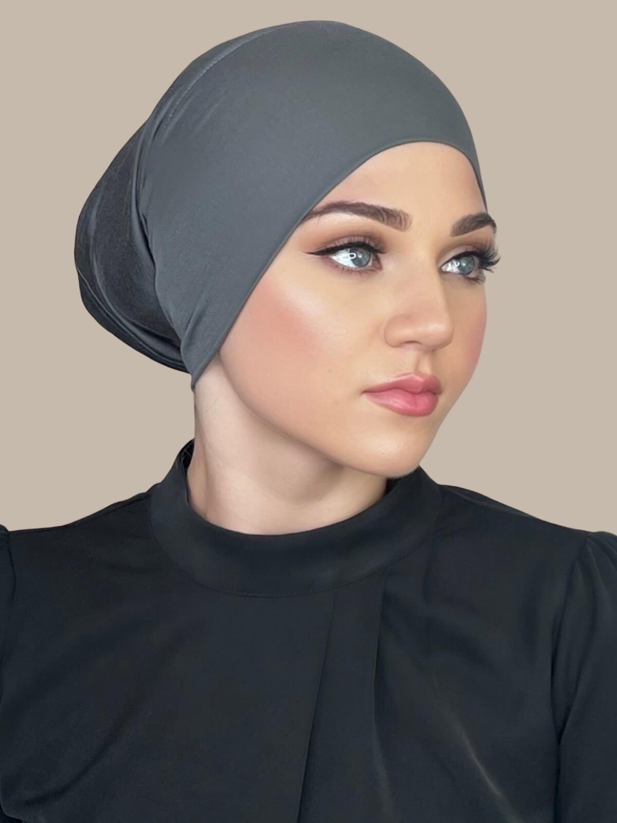 Premium Jersey Underscarf Pebble Grey - Soft & Comfortable Muslim Hijab Liner for Daily Wear & Prayer - Perfect for Work, School & Home Use