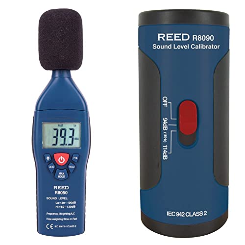 REED Instruments R8050 Sound Level Meter with R8090 Calibrator - 1/2