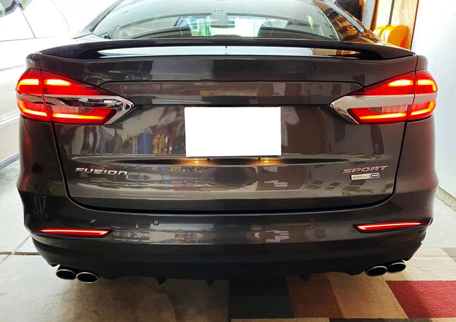 Full LED Bumper Reflector Tail Light Brake Light Sequential Turn Signal Light for Ford Fusion 2019 2020 - Upgrade Your Car's Rear Lighting for Enhanced Safety & Style