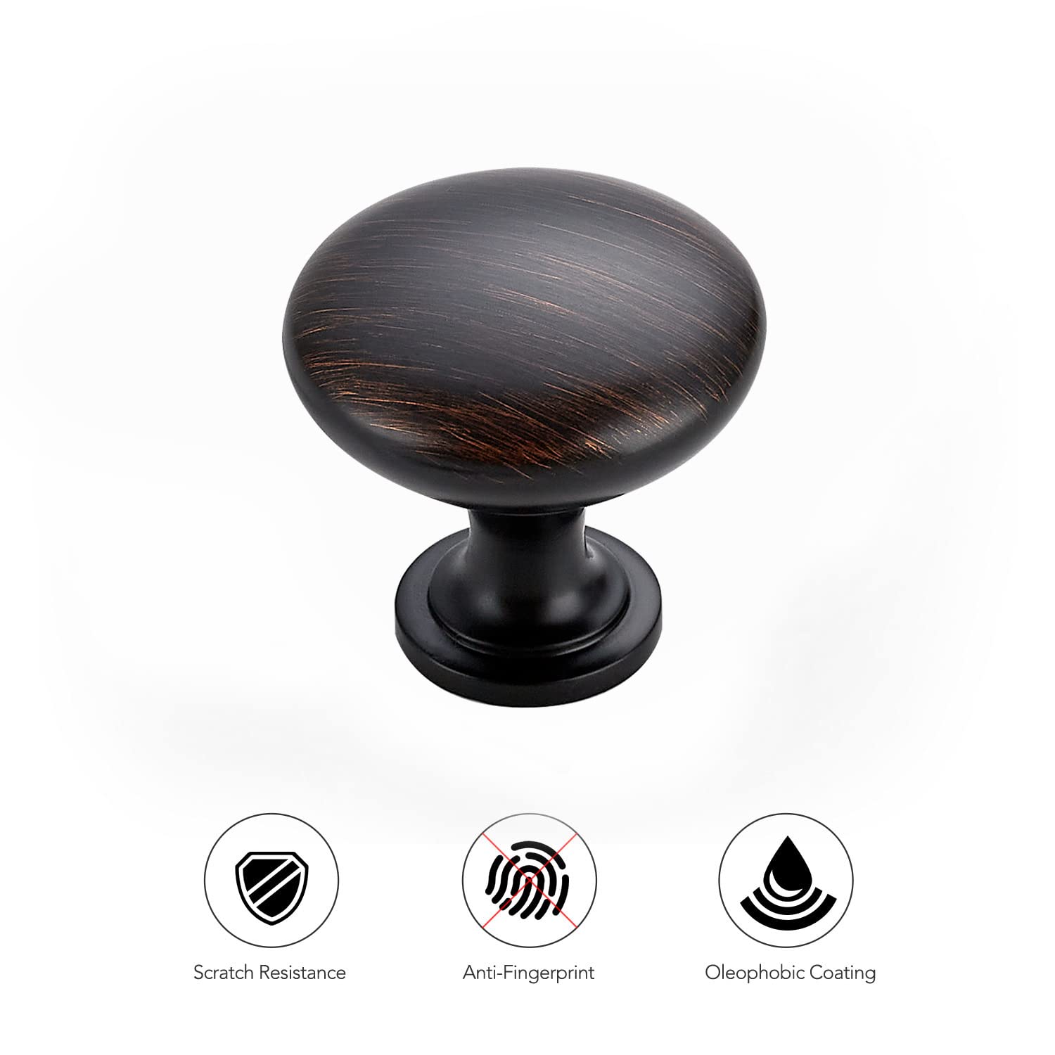 25 Pack Oil Rubbed Bronze Cabinet Knobs & Drawer Pulls - Elegant Dresser Handles for Kitchen Cabinets, Drawers & Furniture - Perfect for Home Renovation & DIY Projects