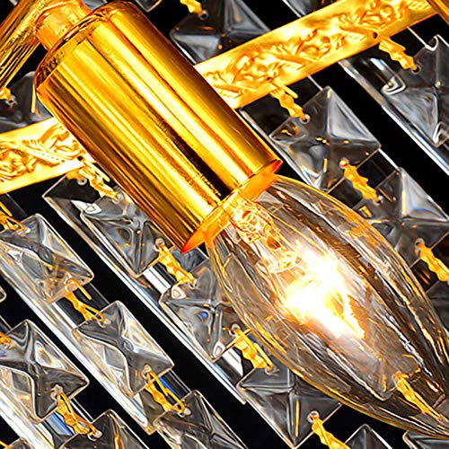 LITFAD Modern Spiral Chandelier - 16-Light Crystal Pendant Lighting Fixture in Gold, Luxury Hanging Lamp for Living Room, Hotel, Restaurant & Corridor | Elegant Ceiling Light for Dining Room, Foyer & Wedding Venue Decoration