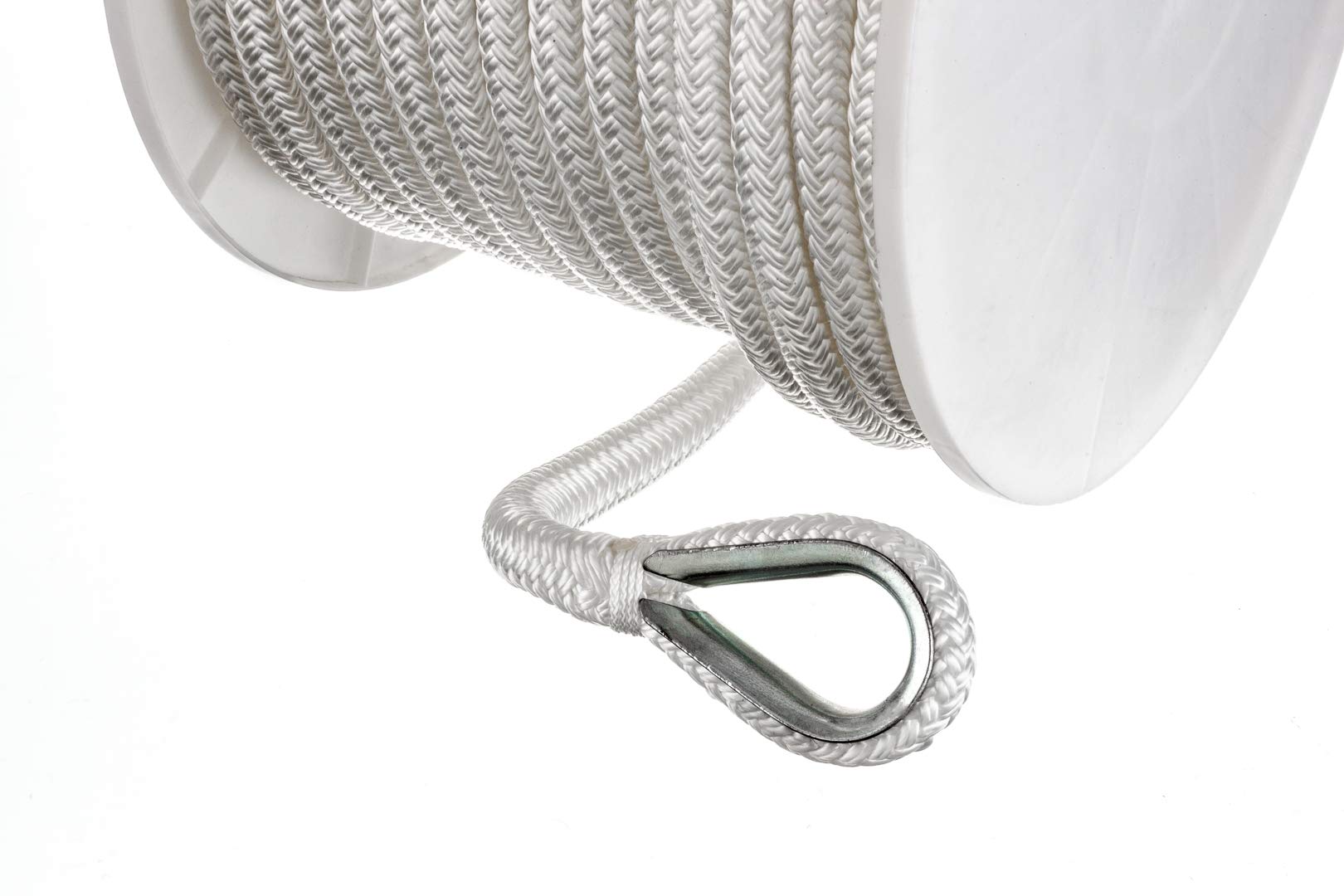 Seachoice Premium Double-Braid Boat Anchor Rope - Heavy Duty Marine-Grade Nylon Rope for Boating, Docking & Mooring - Ideal for Sailboats, Yachts & Fishing Vessels