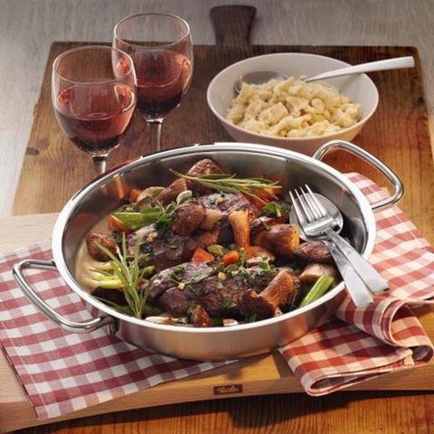 Fissler Original Pro 8-Inch Professional Nonstick Serving Pan with Helper Handles - Perfect for Cooking, Serving & Entertaining at Home