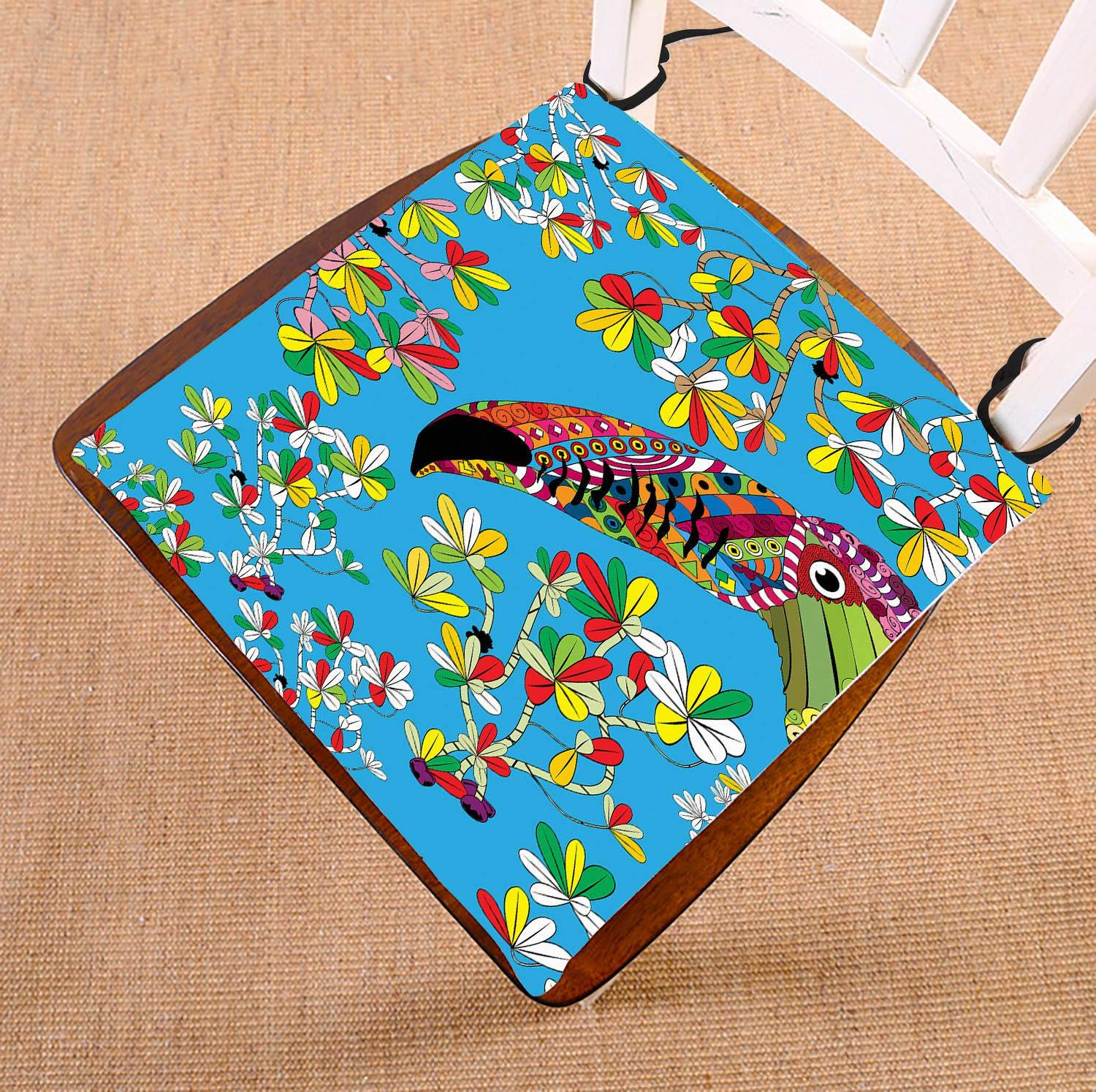 ECZJNT Colorful Toucan Bed Runner - 20x95 Inch Tropical Bird Bed Scarf for Queen/King Size Beds - Vibrant Bedroom Decor for Beach House, Boho Chic or Kids Room