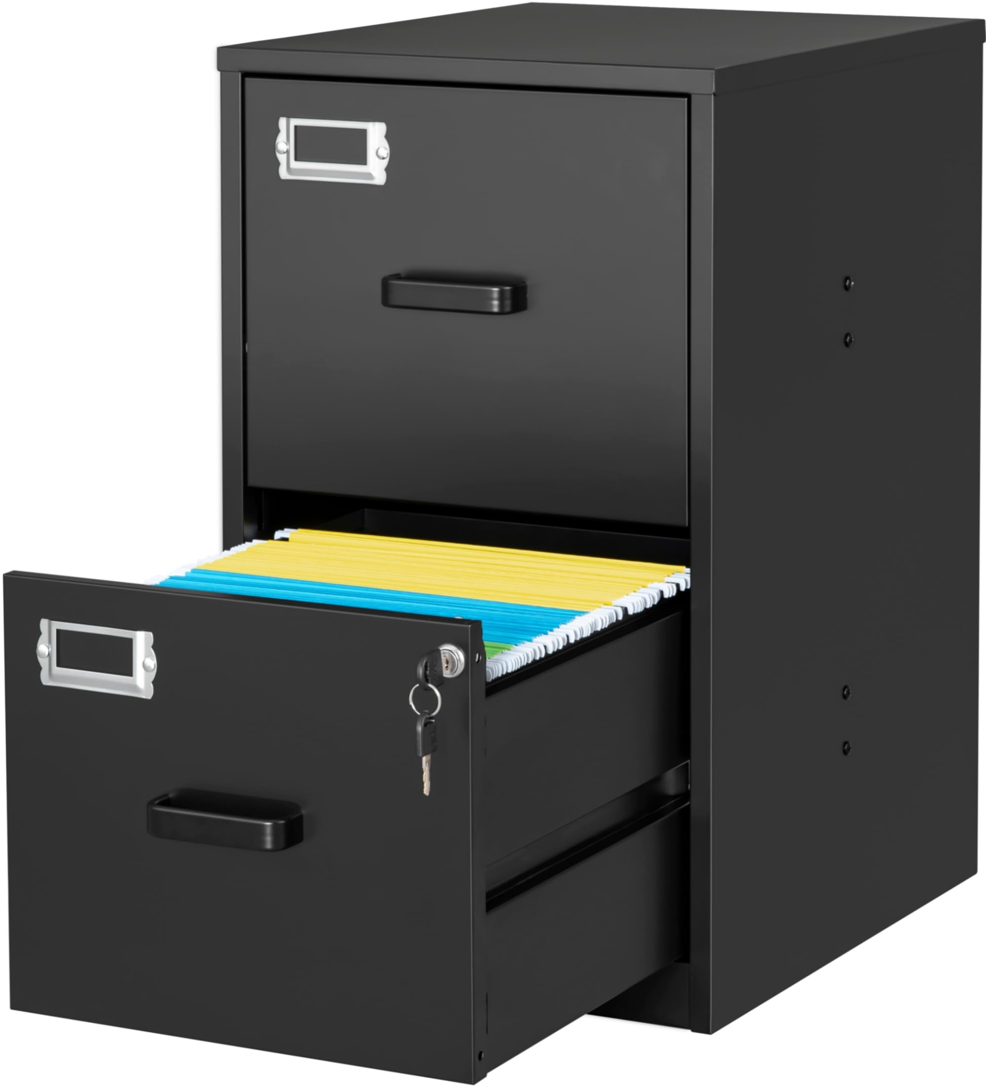SESESOL 2-Drawer Locking File Cabinet - Vertical Metal Filing Cabinet for Home Office, Under Desk Storage, Letter Size Document Organizer - Perfect for Office, Study Room & Home Workspace Organization