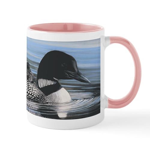 White/Pink Inside - Common Loon Mug