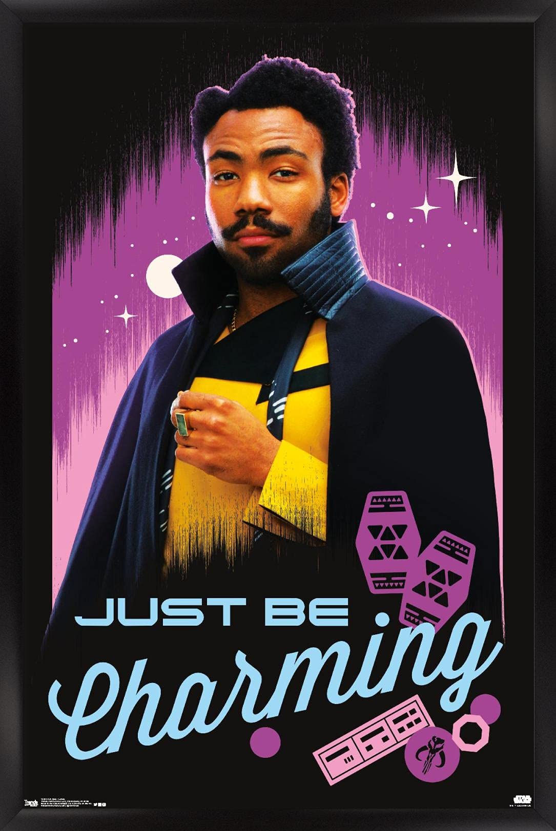 Star Wars Solo Lando Calrissian Framed Movie Poster 22.4x14.7 Inch - Black Wall Art Decor for Home Theater, Game Room & Office Display