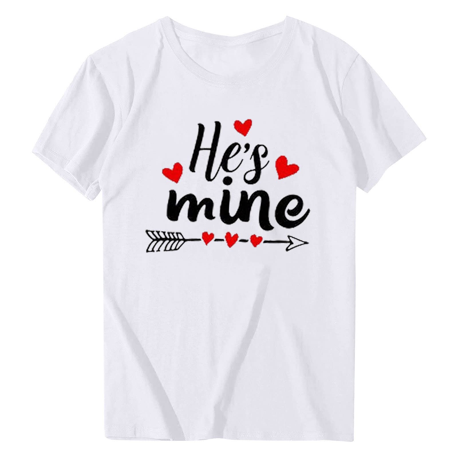 Valentine's Day Couple Tunic Shirts - Casual Short Sleeve V-Neck Tee for Men & Women | Office Wear, Date Night Outfits, Romantic Gift Idea