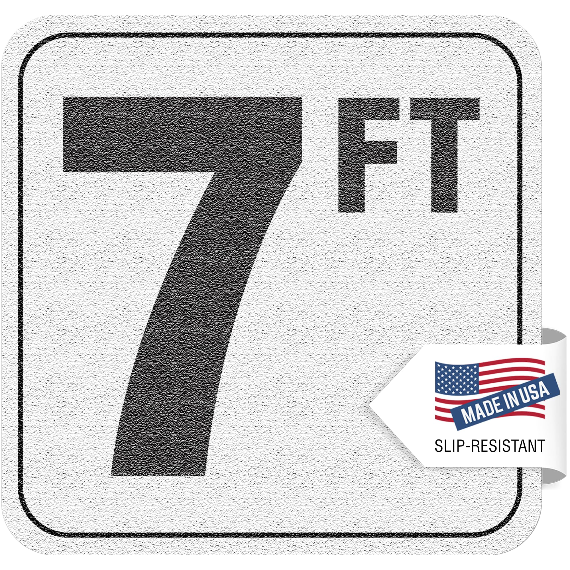 7FT Pool Depth Markers - 6x6 Inches Vinyl Adhesive Stickers with 4