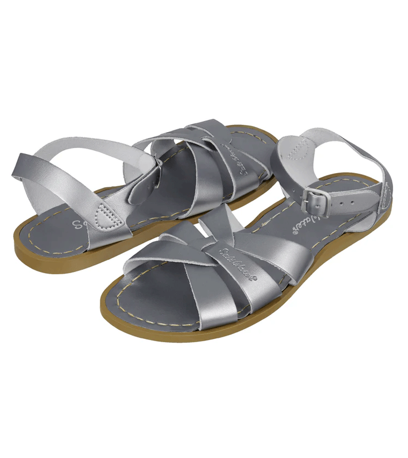 Original Saltwater Pewter Sandals for Adults - Comfortable Beach & Casual Walking Sandals for Women & Men - Perfect for Summer, Vacation & Outdoor Activities