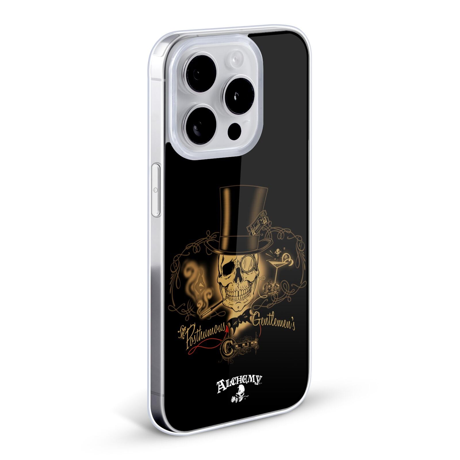 Officially Licensed Alchemy Gothic Gentlemens Club Skull Soft Gel Case for Apple iPhone XR - Gothic Style Phone Cover with Shock Absorption - Perfect for Nightclubs, Concerts & Alternative Fashion Lovers