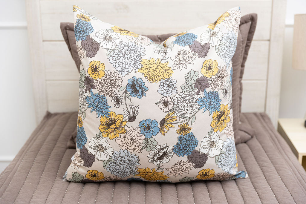Victoria Luxe Euro Pillow Cover - Premium 100% Cotton Decorative Sham for Couch, Bed & Sofa - Elegant Home Decor for Living Room, Bedroom & Guest Room
